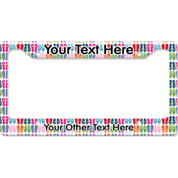 FlipFlop License Plate Frame - Style B (Personalized)