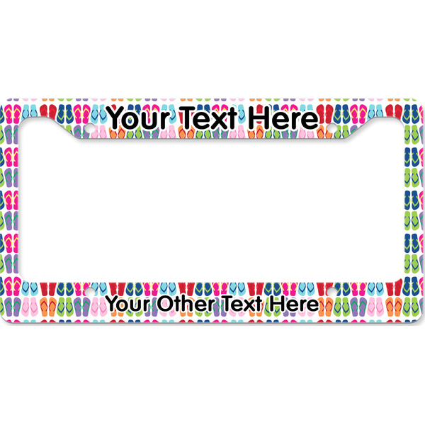 Custom FlipFlop License Plate Frame - Style B (Personalized)