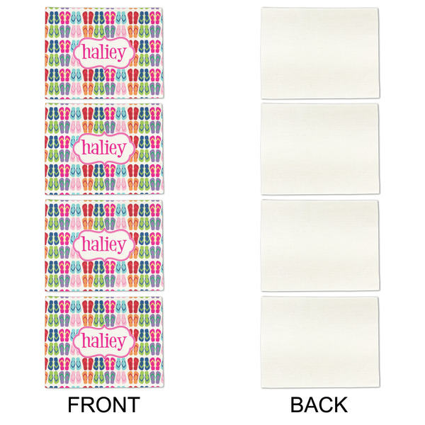 FlipFlop Linen Placemat - APPROVAL Set of 4 (single sided)