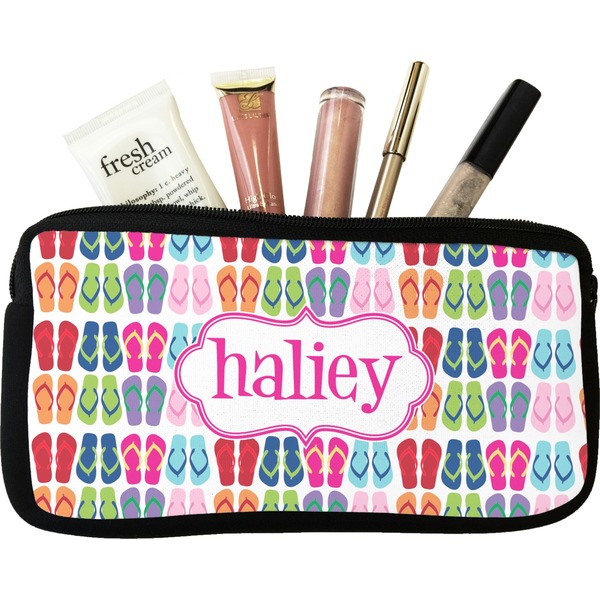 Custom FlipFlop Makeup / Cosmetic Bag - Small (Personalized)