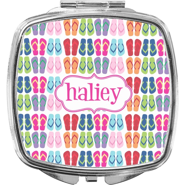 Custom FlipFlop Compact Makeup Mirror (Personalized)