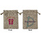 FlipFlop Medium Burlap Gift Bag - Front & Back (Personalized)