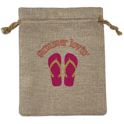 FlipFlop Burlap Gift Bag (Personalized)