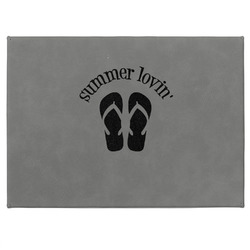 FlipFlop Medium Gift Box w/ Engraved Leather Lid (Personalized)