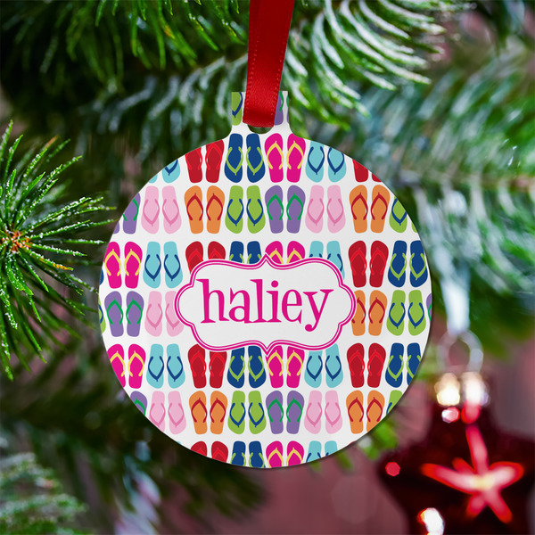 FlipFlop Metal Ball Ornament - Lifestyle