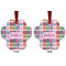 FlipFlop Metal Paw Ornament - Front and Back