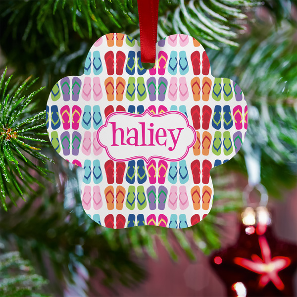 FlipFlop Metal Paw Ornament - Lifestyle