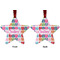 FlipFlop Metal Star Ornament - Front and Back
