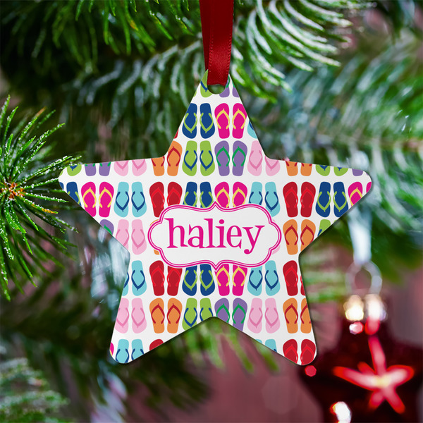 FlipFlop Metal Star Ornament - Lifestyle