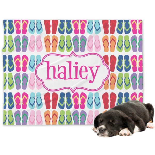 Custom FlipFlop Dog Blanket (Personalized)