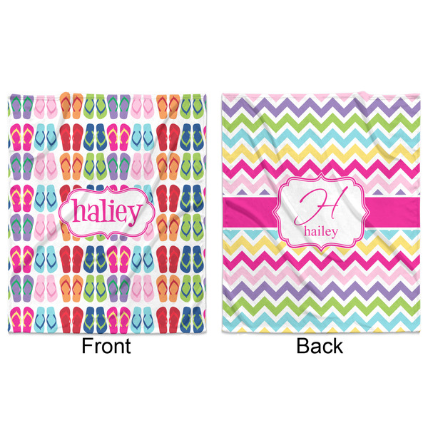 FlipFlop Minky Blanket - 50"x60" - Double Sided - Front & Back