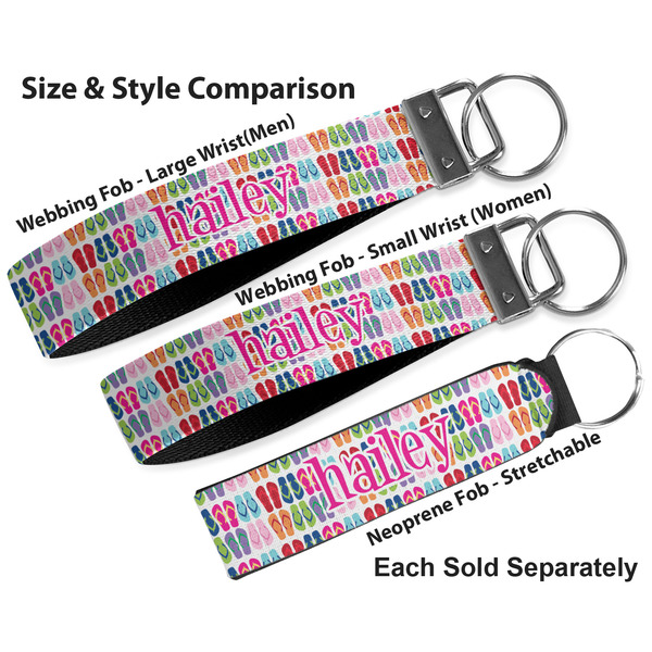 FlipFlop Multiple Key Ring comparison sizes
