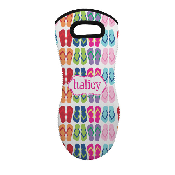 Custom FlipFlop Neoprene Oven Mitt w/ Name or Text