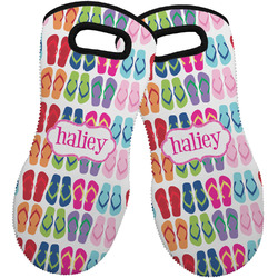 FlipFlop Neoprene Oven Mitts - Set of 2 w/ Name or Text