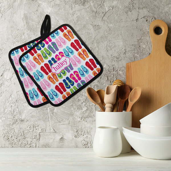 FlipFlop Neoprene Pot Holder - Set of 2  LIFESTYLE