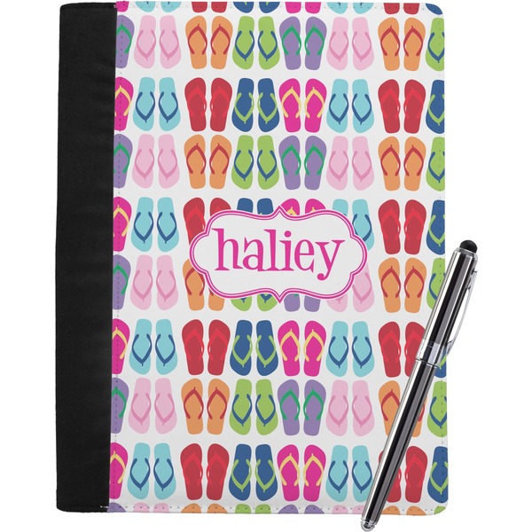 Custom FlipFlop Notebook Padfolio - Large w/ Name or Text