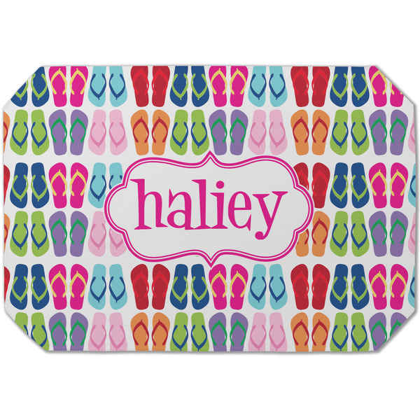 Custom FlipFlop Dining Table Mat - Octagon (Single-Sided) w/ Name or Text