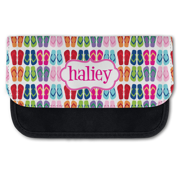 Custom FlipFlop Canvas Pencil Case w/ Name or Text