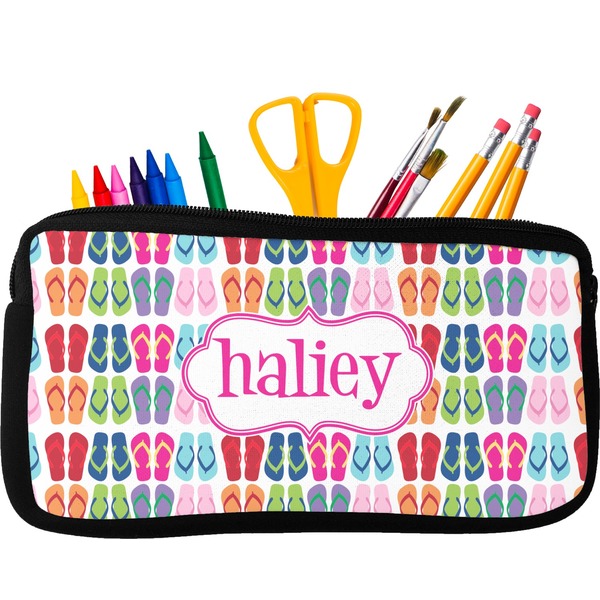 Custom FlipFlop Neoprene Pencil Case (Personalized)
