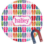 FlipFlop Round Fridge Magnet (Personalized)
