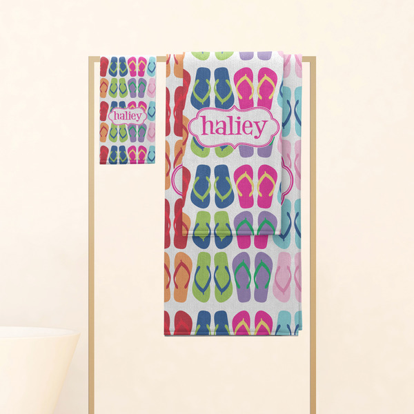 FlipFlop Personalized Towel Set