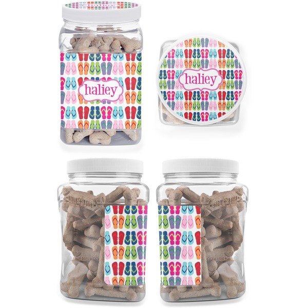 FlipFlop Pet Treat Jar - Multiple Angles