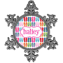 FlipFlop Vintage Snowflake Ornament (Personalized)