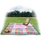 FlipFlop Picnic Blanket - with Basket Hat and Book - in Use
