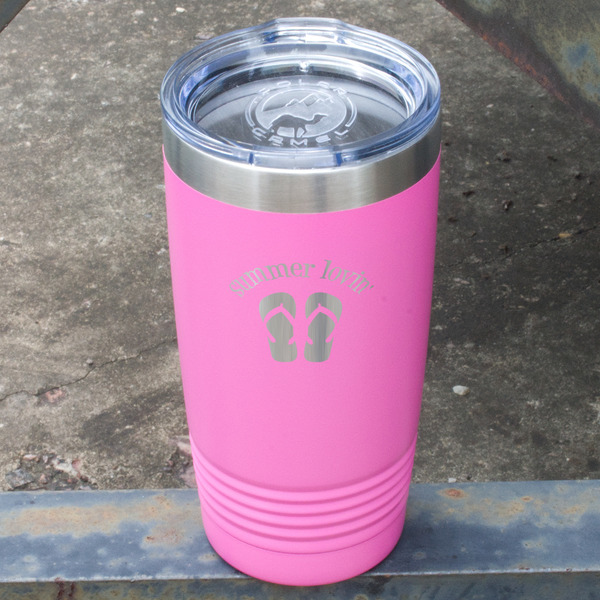 FlipFlop Pink Polar Camel Tumbler - 20oz - Angled
