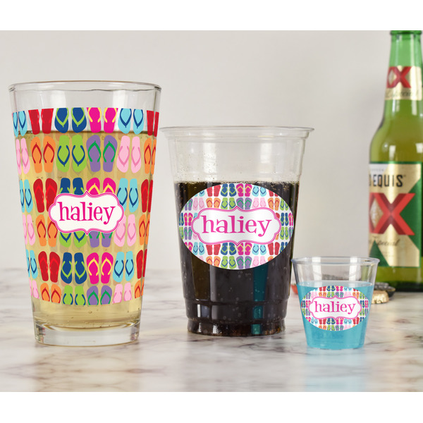 FlipFlop Pint Glass - Full Fill w Transparency - In Context