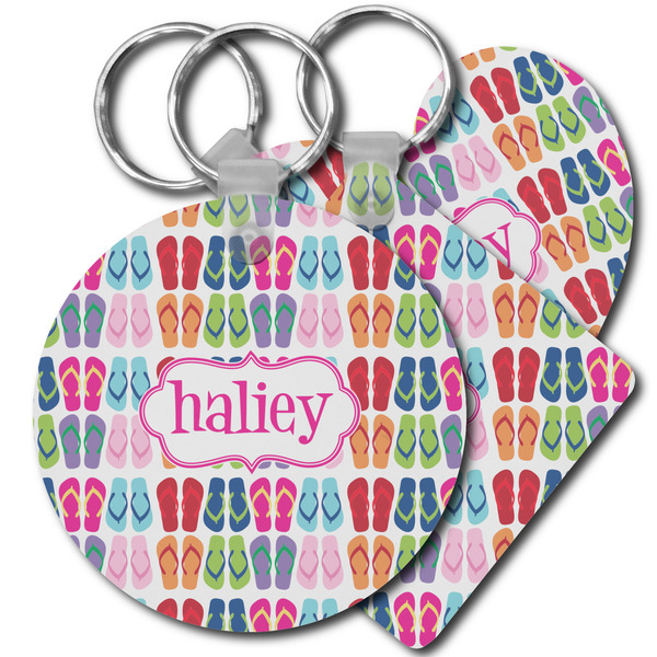 Custom FlipFlop Plastic Keychain (Personalized)