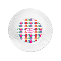 FlipFlop Plastic Party Appetizer & Dessert Plates - 6" (Personalized)