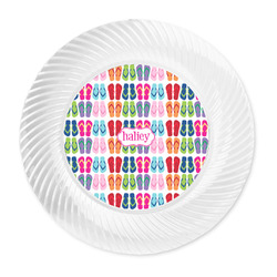 FlipFlop Plastic Party Dinner Plates - 10" (Personalized)