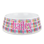 FlipFlop Plastic Dog Bowl - Medium (Personalized)