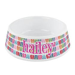 FlipFlop Plastic Dog Bowl - Small (Personalized)