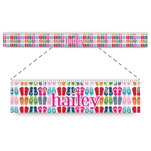 Custom FlipFlop Plastic Ruler - 12" (Personalized)
