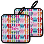 FlipFlop Pot Holders - Set of 2 w/ Name or Text