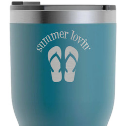 FlipFlop RTIC Tumbler - Dark Teal - Laser Engraved - Double-Sided (Personalized)