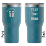 FlipFlop RTIC Tumbler - Dark Teal - Laser Engraved - Double-Sided (Personalized)