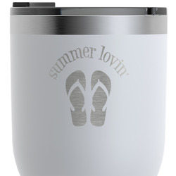 FlipFlop RTIC Tumbler - White - Engraved Front (Personalized)