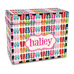 FlipFlop Wood Recipe Box - Full Color Print (Personalized)