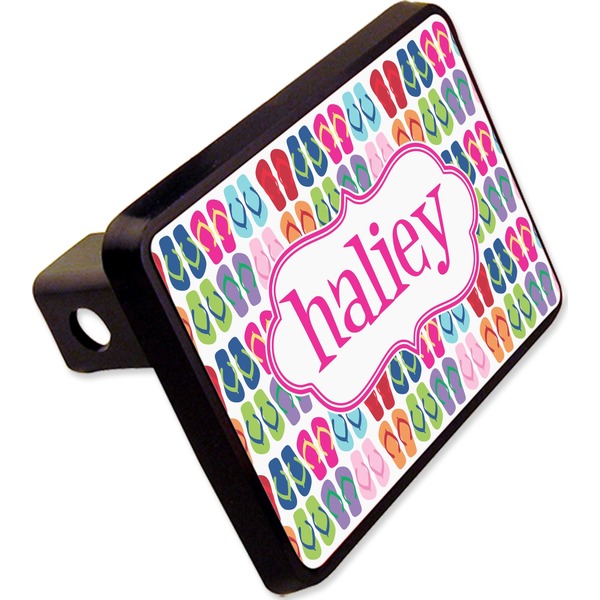 Custom FlipFlop Rectangular Trailer Hitch Cover - 2" (Personalized)