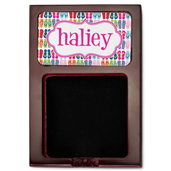 FlipFlop Red Mahogany Sticky Note Holder - Flat