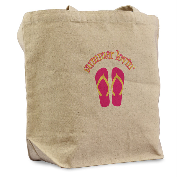 Custom FlipFlop Reusable Cotton Grocery Bag (Personalized)