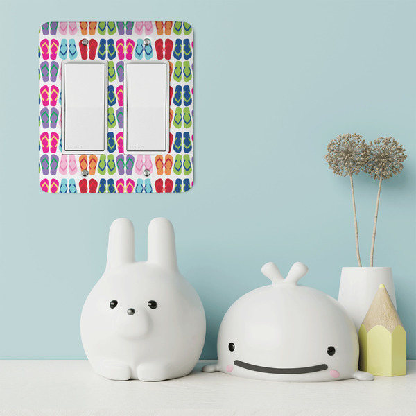 FlipFlop Rocker Light Switch Covers - Double - IN CONTEXT