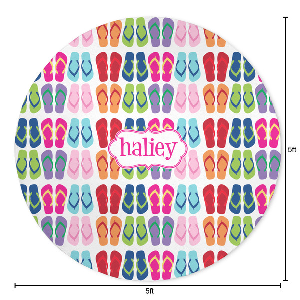 FlipFlop Round Area Rug - Size