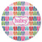 FlipFlop Round Rubber Backed Coaster (Personalized)