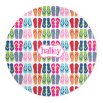 FlipFlop 5' Round Indoor Area Rug (Personalized)