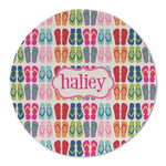 FlipFlop Round Linen Placemat - Single Sided (Personalized)