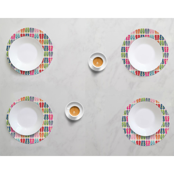 FlipFlop Round Linen Placemats - LIFESTYLE (set of 4)